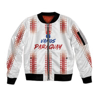 Vamos Paraguay Custom Sleeve Zip Bomber Jacket Ao Po'i Heritage Football Supporter