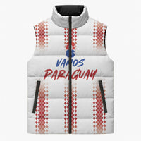 Vamos Paraguay Custom Sleeveless Puffer Jacket Ao Po'i Heritage Football Supporter