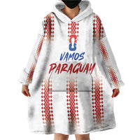 Vamos Paraguay Custom Wearable Blanket Hoodie Ao Po'i Heritage Football Supporter