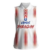 Vamos Paraguay Custom Women Sleeveless Polo Shirt Ao Po'i Heritage Football Supporter