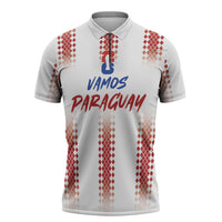 Vamos Paraguay Custom Zipper Polo Shirt Ao Po'i Heritage Football Supporter