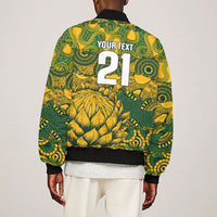 2026 Autumn Rugby Nations South Africa Custom Bomber Jacket Indigenous Tribal Patchwork Motif