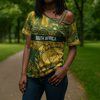 2026 Autumn Rugby Nations South Africa Custom Cross Shoulder Shirt Indigenous Tribal Patchwork Motif