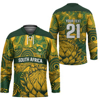 2026 Autumn Rugby Nations South Africa Custom Hockey Jersey Indigenous Tribal Patchwork Motif
