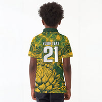 2026 Autumn Rugby Nations South Africa Custom Kid Polo Shirt Indigenous Tribal Patchwork Motif
