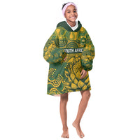 2026 Autumn Rugby Nations South Africa Custom Kid Wearable Blanket Hoodie Indigenous Tribal Patchwork Motif