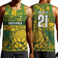 2026 Autumn Rugby Nations South Africa Custom Men Tank Top Indigenous Tribal Patchwork Motif