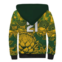 2026 Autumn Rugby Nations South Africa Custom Sherpa Hoodie Indigenous Tribal Patchwork Motif