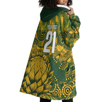 2026 Autumn Rugby Nations South Africa Custom Wearable Blanket Hoodie Indigenous Tribal Patchwork Motif