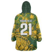2026 Autumn Rugby Nations South Africa Custom Wearable Blanket Hoodie Indigenous Tribal Patchwork Motif