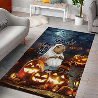 Capy-Boo-Ra Halloween Personalized Area Rug Capybara Funny Spooky Ghost LT9 - Wonder Print Shop
