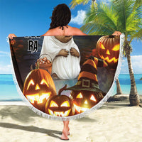 Capy-Boo-Ra Halloween Personalized Beach Blanket Capybara Funny Spooky Ghost LT9 - Wonder Print Shop