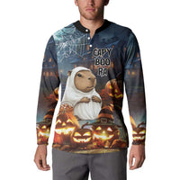 Capy-Boo-Ra Halloween Personalized Button Sweatshirt Capybara Funny Spooky Ghost LT9 - Wonder Print Shop