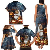 Capy-Boo-Ra Halloween Personalized Family Matching Tank Maxi Dress and Hawaiian Shirt Capybara Funny Spooky Ghost - Wonder Print Shop