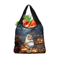 Capy-Boo-Ra Halloween Personalized Grocery Bag Capybara Funny Spooky Ghost