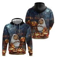 Capy-Boo-Ra Halloween Personalized Hoodie Capybara Funny Spooky Ghost - Wonder Print Shop