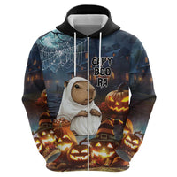 Capy-Boo-Ra Halloween Personalized Hoodie Capybara Funny Spooky Ghost - Wonder Print Shop