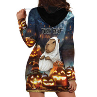 Capy-Boo-Ra Halloween Personalized Hoodie Dress Capybara Funny Spooky Ghost - Wonder Print Shop