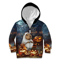 Capy-Boo-Ra Halloween Personalized Kid Hoodie Capybara Funny Spooky Ghost - Wonder Print Shop