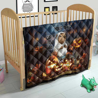 Capy-Boo-Ra Halloween Personalized Quilt Capybara Funny Spooky Ghost - Wonder Print Shop