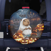 Capy-Boo-Ra Halloween Personalized Spare Tire Cover Capybara Funny Spooky Ghost - Wonder Print Shop