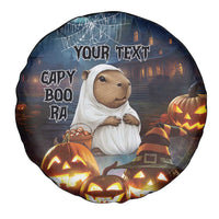 Capy-Boo-Ra Halloween Personalized Spare Tire Cover Capybara Funny Spooky Ghost - Wonder Print Shop