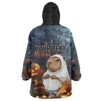 Capy-Boo-Ra Halloween Personalized Wearable Blanket Hoodie Capybara Funny Spooky Ghost - Wonder Print Shop