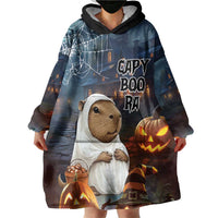 Capy-Boo-Ra Halloween Personalized Wearable Blanket Hoodie Capybara Funny Spooky Ghost - Wonder Print Shop