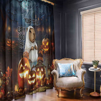 Capy-Boo-Ra Halloween Personalized Window Curtain Capybara Funny Spooky Ghost - Wonder Print Shop
