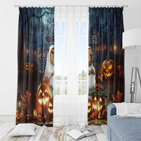 Capy-Boo-Ra Halloween Personalized Window Curtain Capybara Funny Spooky Ghost - Wonder Print Shop