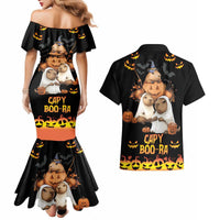 Capy-Boo-Ra Spooky Season Couples Matching Mermaid Dress and Hawaiian Shirt LT9 - Wonder Print Shop
