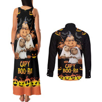 Capy-Boo-Ra Spooky Season Couples Matching Tank Maxi Dress and Long Sleeve Button Shirt LT9 - Wonder Print Shop