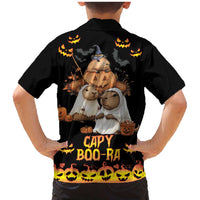 Capy-Boo-Ra Spooky Season Family Matching Mermaid Dress and Hawaiian Shirt LT9 - Wonder Print Shop