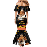Capy-Boo-Ra Spooky Season Family Matching Mermaid Dress and Hawaiian Shirt LT9 - Wonder Print Shop