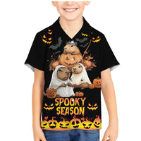 Capy-Boo-Ra Spooky Season Family Matching Mermaid Dress and Hawaiian Shirt LT9 - Wonder Print Shop