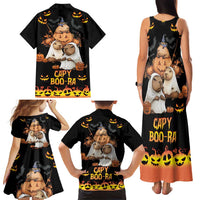 Capy-Boo-Ra Spooky Season Family Matching Tank Maxi Dress and Hawaiian Shirt - Wonder Print Shop