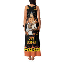 Capy-Boo-Ra Spooky Season Family Matching Tank Maxi Dress and Hawaiian Shirt - Wonder Print Shop