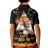 Capy-Boo-Ra Spooky Season Kid Polo Shirt - Wonder Print Shop