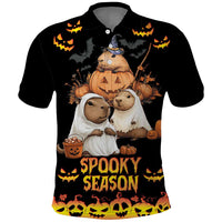 Capy-Boo-Ra Spooky Season Polo Shirt - Wonder Print Shop