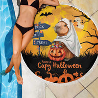 Happy Capy-Boo-Ra Beach Blanket Capybara Ghost Trick or Treat LT9 - Wonder Print Shop