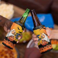 Happy Capy-Boo-ra 4 in 1 Can Cooler Tumbler Capybara Ghost Trick or Treat LT9 - Wonder Print Shop