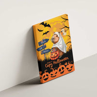 Happy Capy-Boo-Ra Canvas Wall Art Capybara Ghost Trick or Treat LT9 - Wonder Print Shop