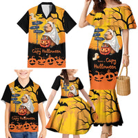 Happy Capy-Boo-Ra Family Matching Mermaid Dress and Hawaiian Shirt Capybara Ghost Trick or Treat LT9 - Wonder Print Shop