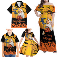 Happy Capy-Boo-Ra Family Matching Off Shoulder Maxi Dress and Hawaiian Shirt Capybara Ghost Trick or Treat LT9 - Wonder Print Shop