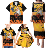 Happy Capy-Boo-Ra Family Matching Puletasi and Hawaiian Shirt Capybara Ghost Trick or Treat - Wonder Print Shop