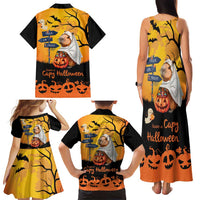 Happy Capy-Boo-Ra Family Matching Tank Maxi Dress and Hawaiian Shirt Capybara Ghost Trick or Treat - Wonder Print Shop