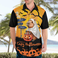 Happy Capy-Boo-Ra Hawaiian Shirt Capybara Ghost Trick or Treat - Wonder Print Shop