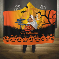 Happy Capy-Boo-Ra Hooded Blanket Capybara Ghost Trick or Treat