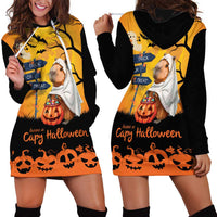 Happy Capy-Boo-Ra Hoodie Dress Capybara Ghost Trick or Treat - Wonder Print Shop