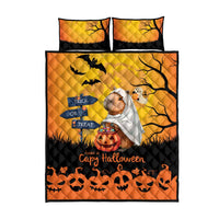 Happy Capy-Boo-Ra Quilt Bed Set Capybara Ghost Trick or Treat - Wonder Print Shop